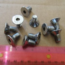 Chrome Plated Countersink Allen Head Screws 3/8-16 X 3/4"