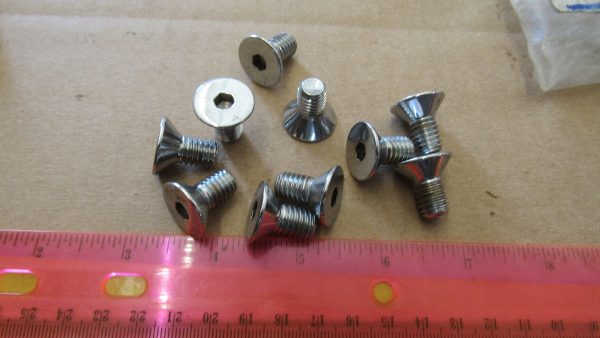 Chrome Plated Countersink Allen Head Screws 3/8-16 X 3/4"