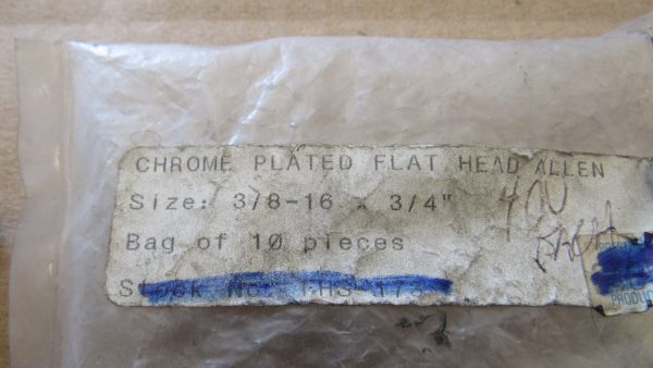 Chrome Plated Countersink Allen Head Screws 3/8-16 X 3/4" - Image 2