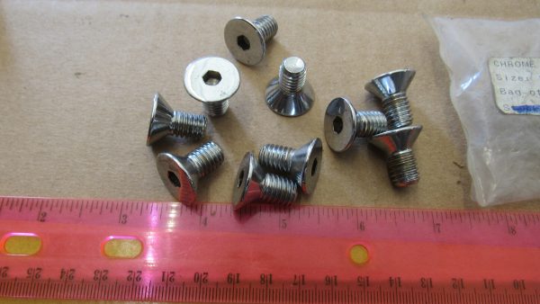 Chrome Plated Countersink Allen Head Screws 3/8-16 X 3/4" - Image 3