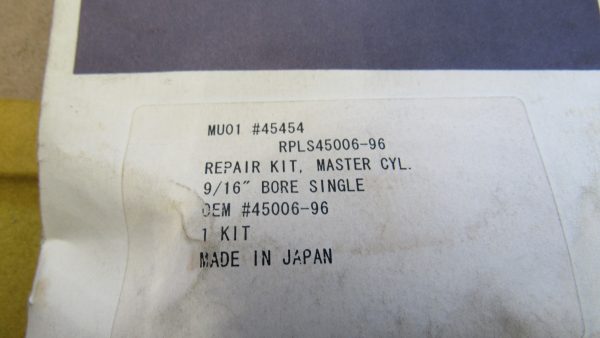 Harley Evolution, Twin cam, Sportster Handlebar Master Cylinder Rebuild Kit. *9/16" Bore. 1996-2011 P/N 45006-96 - Image 2