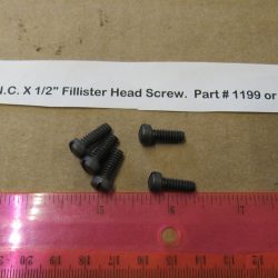 Harley Knuckle,Flathead,Pan, PARKERIZED 10-24 N.C. X 1/2" Fillister Head Screw.  Part # 1199 or Old # 031A