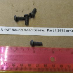 Harley Knuckle,Flathead,Pan, PARKERIZED 10-24 N.C. X 1/2" Round Head Screw.  Part # 2672 or Old # 031
