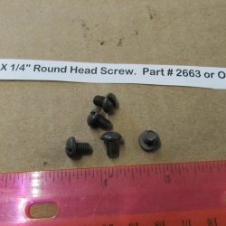 Harley Knuckle,Flathead,Pan, PARKERIZED 10-32 N.F. X 1/4" Round Head Screw.  Part # 2663 or Old # 034