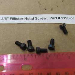 Harley Knuckle,Flathead,Pan, PARKERIZED  10-32 N.F. X 3/8" Fillister Head Screw.  Part # 1190 or Old # 035