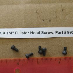 Harley Knuckle,Flathead,Pan, PARKERIZED  6-32 N.C. X 1/4" Fillister Head Screw. Part # 993 or Old # 010