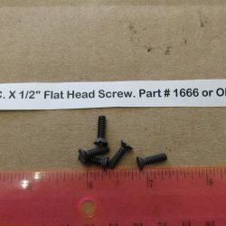 Harley Knuckle,Flathead,Pan, PARKERIZED 6-32 N.C. X 1/2" Flat Head Screw. Part # 1666 or Old # 017