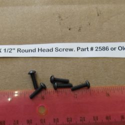 Harley Knuckle,Flathead,Pan, PARKERIZED 6-32 N.C. X 1/2" Round Head Screw. Part # 2586 or Old # 13408-34