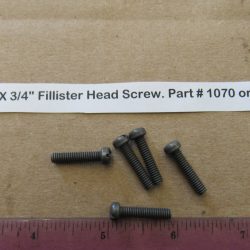Harley Knuckle,Flathead,Pan, PARKERIZED 8-32 N.C. X 3/4" Fillister Head Screw. Part # 1070 or Old # 024