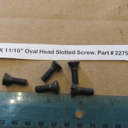 Harley Knuckle,Flathead,Pan, PARKERIZED 12-24 N.C. X 11/16" Oval Head Slotted Screw. Part # 2275 or Old # 045