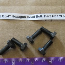 Harley Knuckle,Flathead,Pan, PARKERIZED 1/4-24 N.S X 3/4" Hexagon Head Bolt. Part # 3779 or Old # 053E