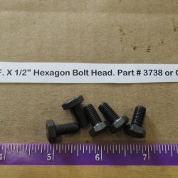 Harley Knuckle,Flathead,Pan, PARKERIZED 1/4-28 N.F. X 1/2" Hexagon Bolt Head. Part # 3738 or Old # 054WC