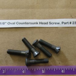 Harley Knuckle,Flathead,Pan, PARKERIZED 1/4-24 N.S. X 1-1/8" Oval Countersunk Head Screw. Part # 2341 or Old # 056
