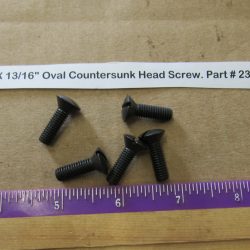 Harley Knuckle,Flathead,Pan, PARKERIZED 1/4-24 N.S. X 13/16" Oval Countersunk Head Screw. Part # 2329 or Old # 057