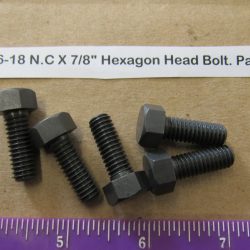 Harley Knuckle,Flathead,Pan, PARKERIZED 5/16-18 N.C X 7/8" Hexagon Head Bolt. Part # 059