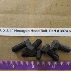 Harley Knuckle,Flathead,Pan, PARKERIZED 5/16-24 N.F. X 3/4" Hexagon Head Bolt. Part # 3974 or Old # 064