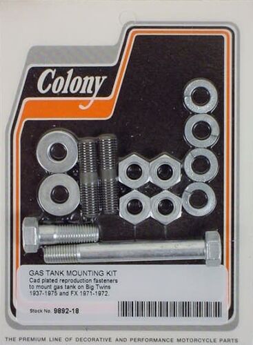 Harley Knuckle, Pan, Shovel Gas Tank Mounting Kit. 1937-75..*Cad Plated*