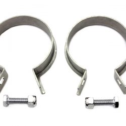 Harley Panhead Stainless Steel Exhaust Clamp Set. 1948-65. P/N 65519-48