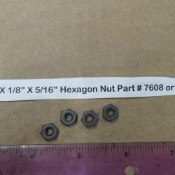 Parkerized 8-32 N.C. X 1/8" X 5/16" Hexagon Nut Part # 7608 or Old # 0103