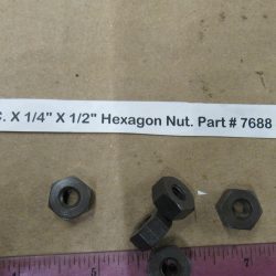 Parkerized 1/4-20 N.C. X 1/4" X 1/2" Hexagon Nut. Part # 7688 or Old # 0107
