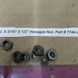 Parkerized 5/16-24 V. X 3/16" X 1/2" Hexagon Nut. Part # 7744 or Old # 0113