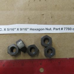 Parkerized 5/16-24 N.F. X 5/16" X 9/16" Hexagon Nut. Part # 7760 or Old # 0117A