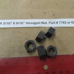 Parkerized 3/8-16 N.C. X 5/16" X 9/16" Hexagon Nut. Part # 7782 or Old # 0120