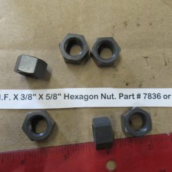 Parkerized 7/16-20 N.F. X 3/8" X 5/8" Hexagon Nut. Part # 7836 or Old # 0133A