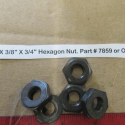Parkerized 7/16-20 N.F. X 3/8" X 3/4" Hexagon Nut. Part # 7859 or Old # 2641-30