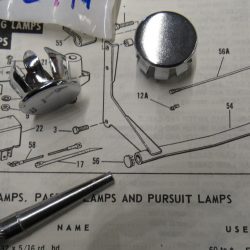 Genuine Harley Panhead, Shovelhead Chrome Spotlamp Bar Hole Plug. 1968-84. P/N 68797-68A