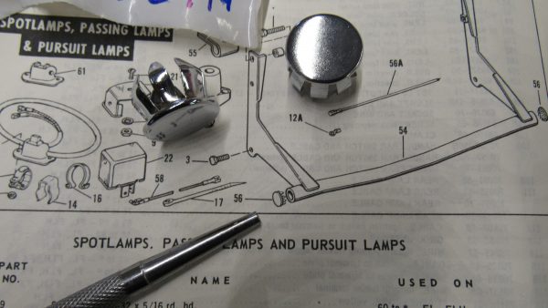 Genuine Harley Panhead, Shovelhead Chrome Spotlamp Bar Hole Plug. 1968-84. P/N 68797-68A