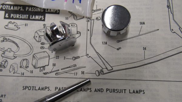 Genuine Harley Panhead, Shovelhead Chrome Spotlamp Bar Hole Plug. 1968-84. P/N 68797-68A - Image 2