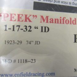 Harley JD 74" *PEEK* Intake Manifold Seals  1923-29 .P/N 1118-23
