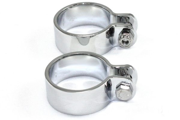 Harley Big twin ,Evolution Chrome 1-7/8" Heavy Muffler Body and End Clamp Set.