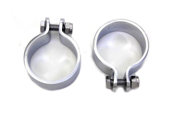 Harley Big twin ,Evolution Chrome 1-7/8" Heavy Muffler Body and End Clamp Set. - Image 3