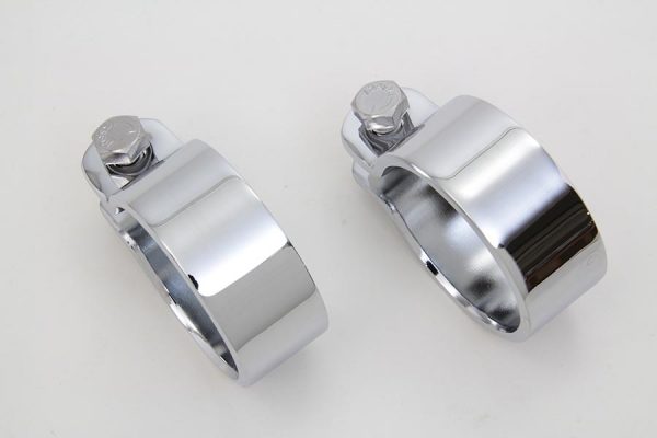 Harley Big twin ,Evolution Chrome 1-7/8" Heavy Muffler Body and End Clamp Set. - Image 2