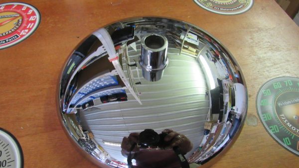 Harley Knucklehead,Panhead, WLC Springer Chrome 8" Hub Cap. P/N 43300-48 - Image 2