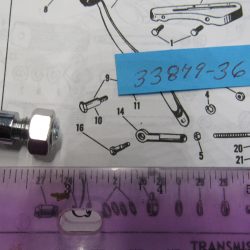 Harley Knucklehead, Panhead, Flathead Chrome Tank Hand Shifter Rod End Shoulder Bolt. 1936-67. P/N 33879-36