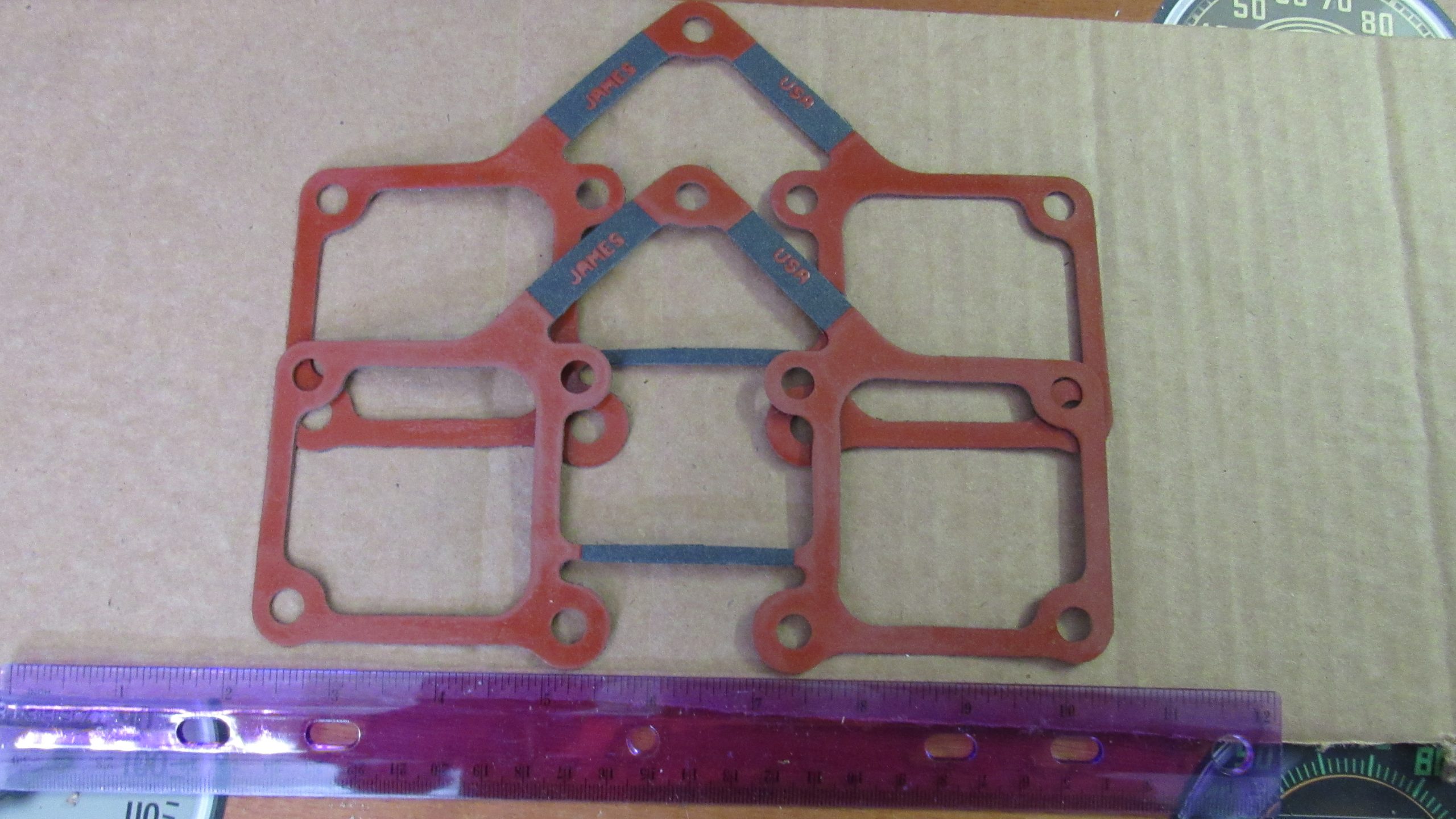 Harley Shovelhead Rocker Box Gaskets with Silicone Bead **James** 1966-84 P/N 17540-69-X - Image 2