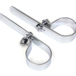 Harley Panhead, Shovel Chrome 2-1/2" Muffler "P" Clamp Set. **Custom Application**