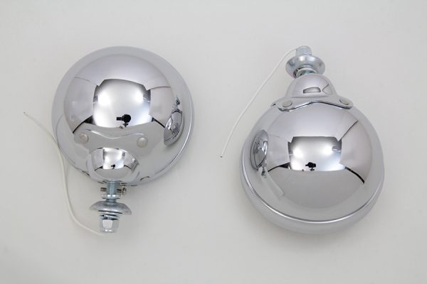 Harley Panhead, Shovelhead, Evo Softail Chrome FL Spotlamp Set. 1960-UP?? P/N 68652-64 - Image 3