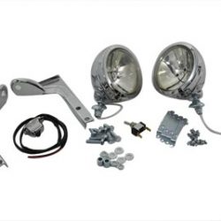 Harley Panhead Clear Pursuit Spotlamp Kit. 1949-67.. *12 Volt* P/N 68598-70