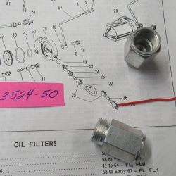Harley Panhead Oil Filter Line Connector. 1951-64. Part # 63524-50