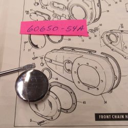 Harley Panhead Primary Cover Hole Plug **Chrome** 1954-64.. P/N 60650-54A
