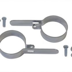 Harley Knuckle, Pan, Sportster Chrome 2-3/4" Muffler Hanger Clamp Set. *All Models*