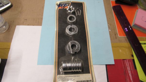 Harley Twin-Cam Softail Chrome Custom Rear Axle Nut & Spacer Kit. 2000-UP?