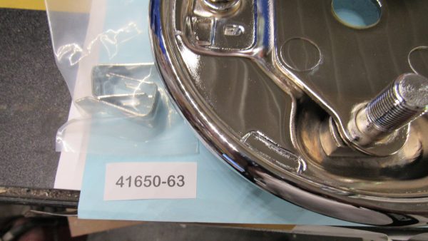 Harley Panhead, Shovelhead Rear Brake Backing Plate. *Chrome* 1963-72. P/N 41650-63 - Image 6