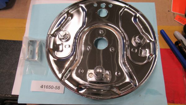 Harley Panhead Rear Brake Backing Plate. *Chrome* 1958-62. P/N 41650-58