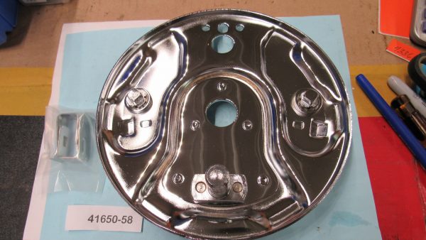 Harley Panhead Rear Brake Backing Plate. *Chrome* 1958-62. P/N 41650-58 - Image 3