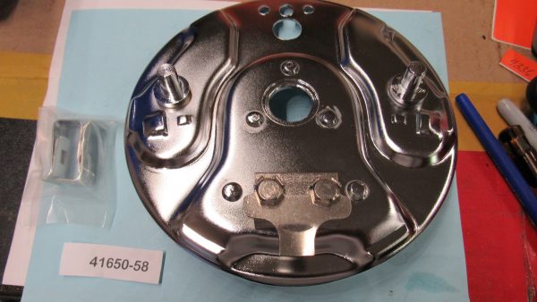 Harley Panhead Rear Brake Backing Plate. *Chrome* 1958-62. P/N 41650-58 - Image 5